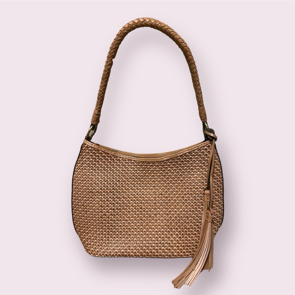 Patricia Nash Castelli Woven Leather Shoulder Bag
